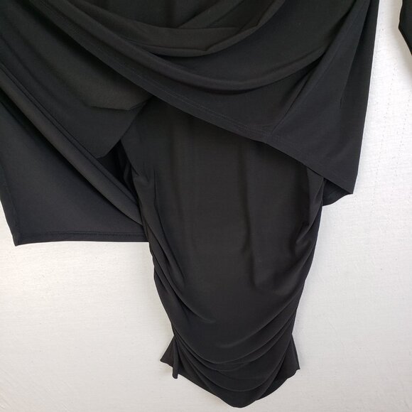 Last Tango Tunic Dress Layered Black 3/4 Sleeve Versatile size XL Minimalist - Picture 10 of 11